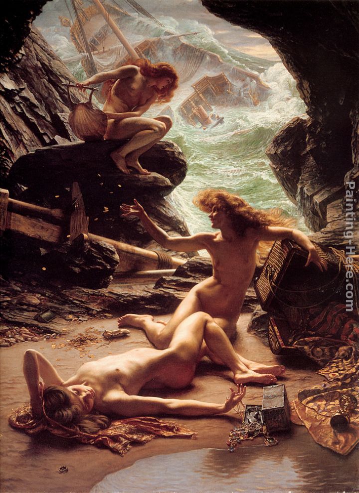 The Cave of the Storm Nymphs painting - Edward John Poynter The Cave of the Storm Nymphs art painting